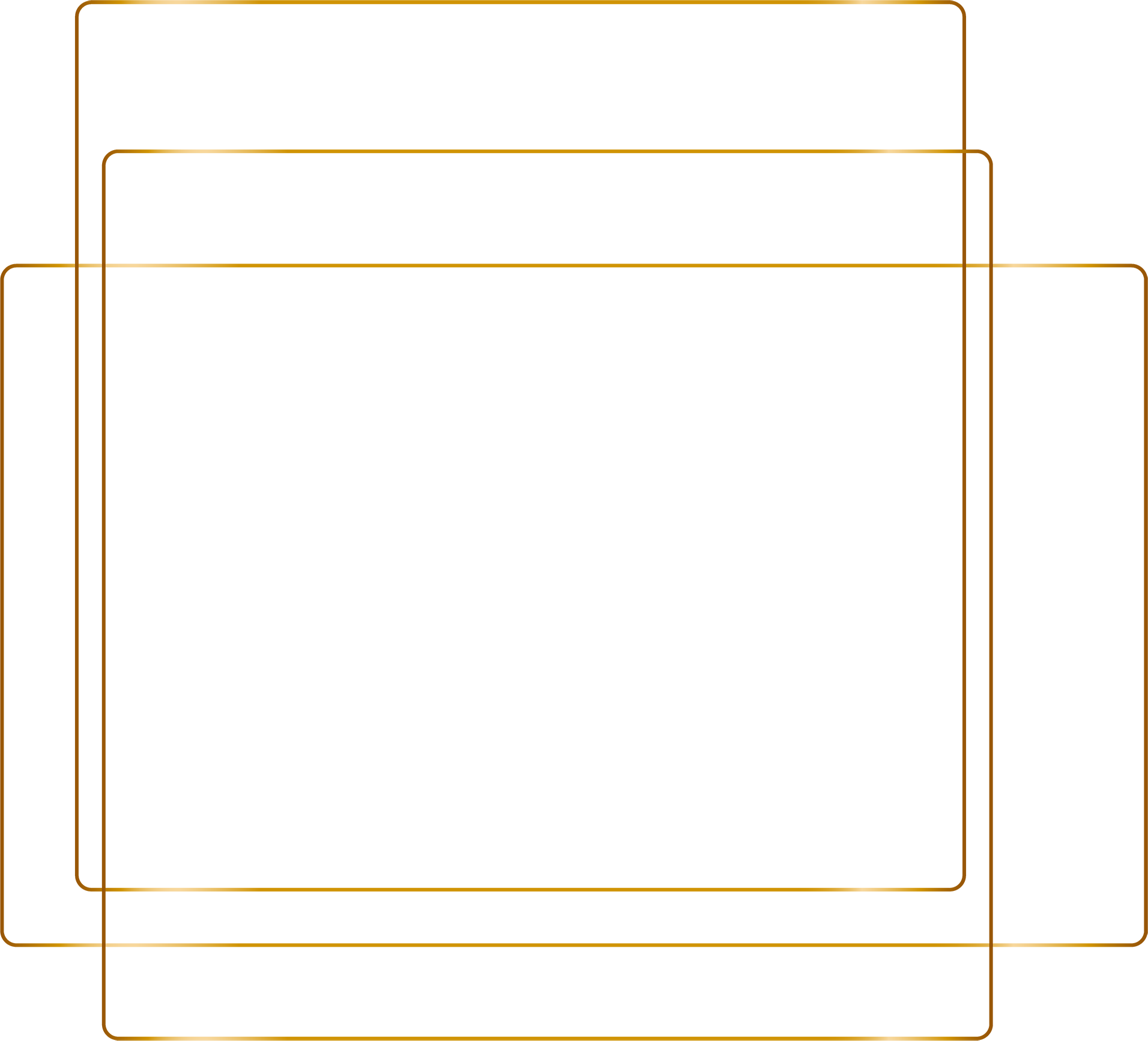 Square Golden Circle Border, Shiny Frame